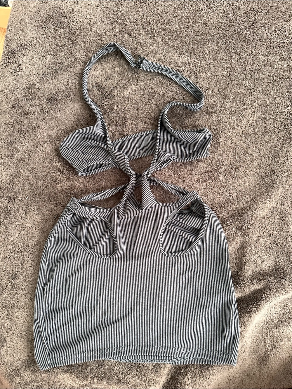 SWIPE!! End- Charcoal Ribbed Knit Dress